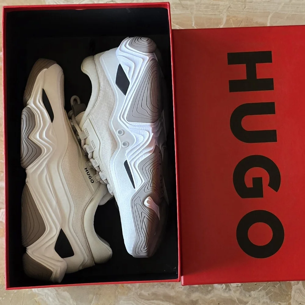 HUGO Men's Quake Runn Sneakers, Sz 9 - Picture 4 of 13